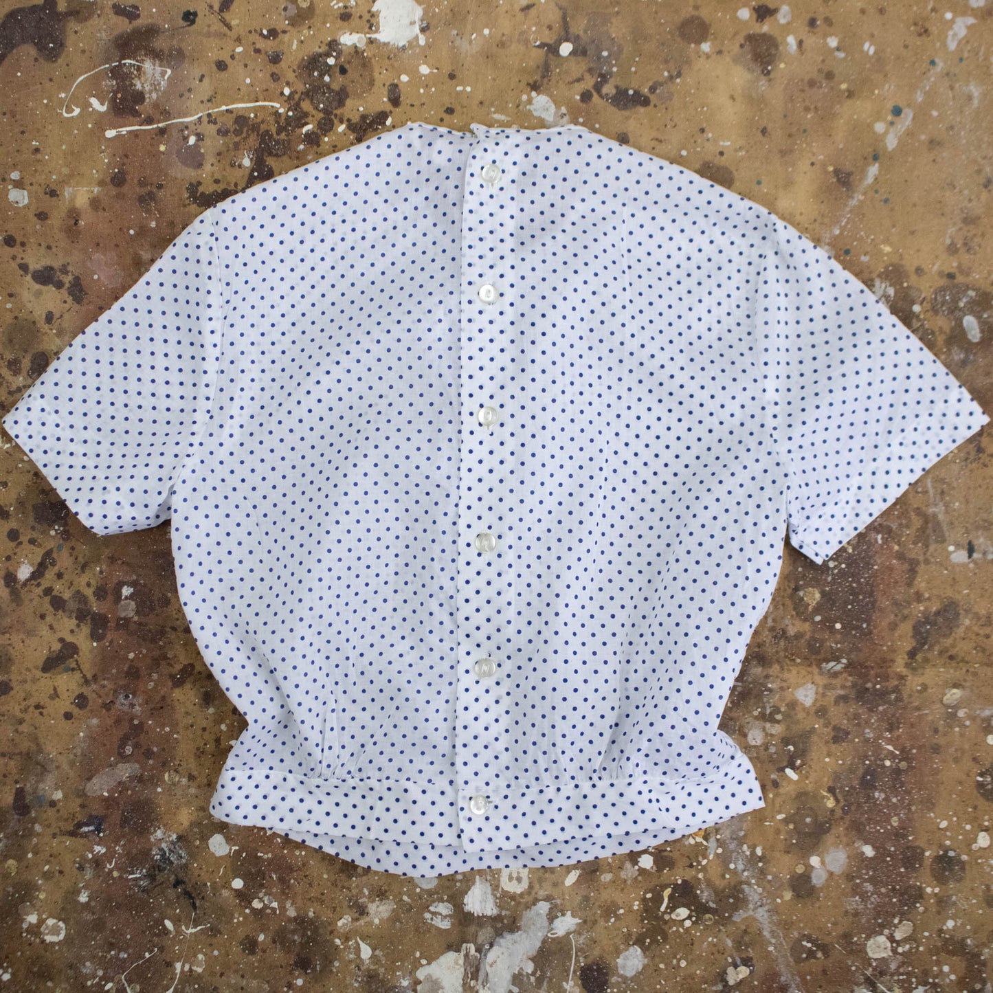 Blue Polka Dot Blouse