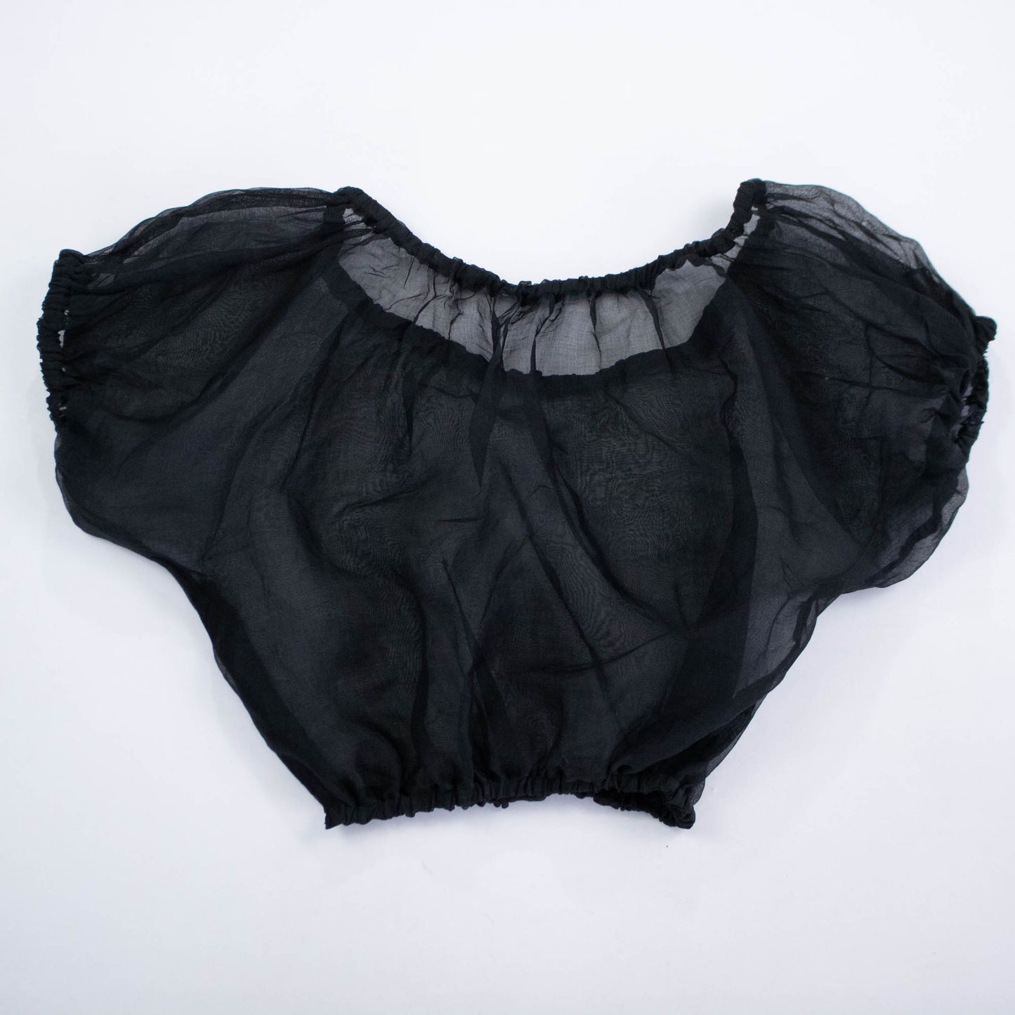 Black Organza Sheer Blouse