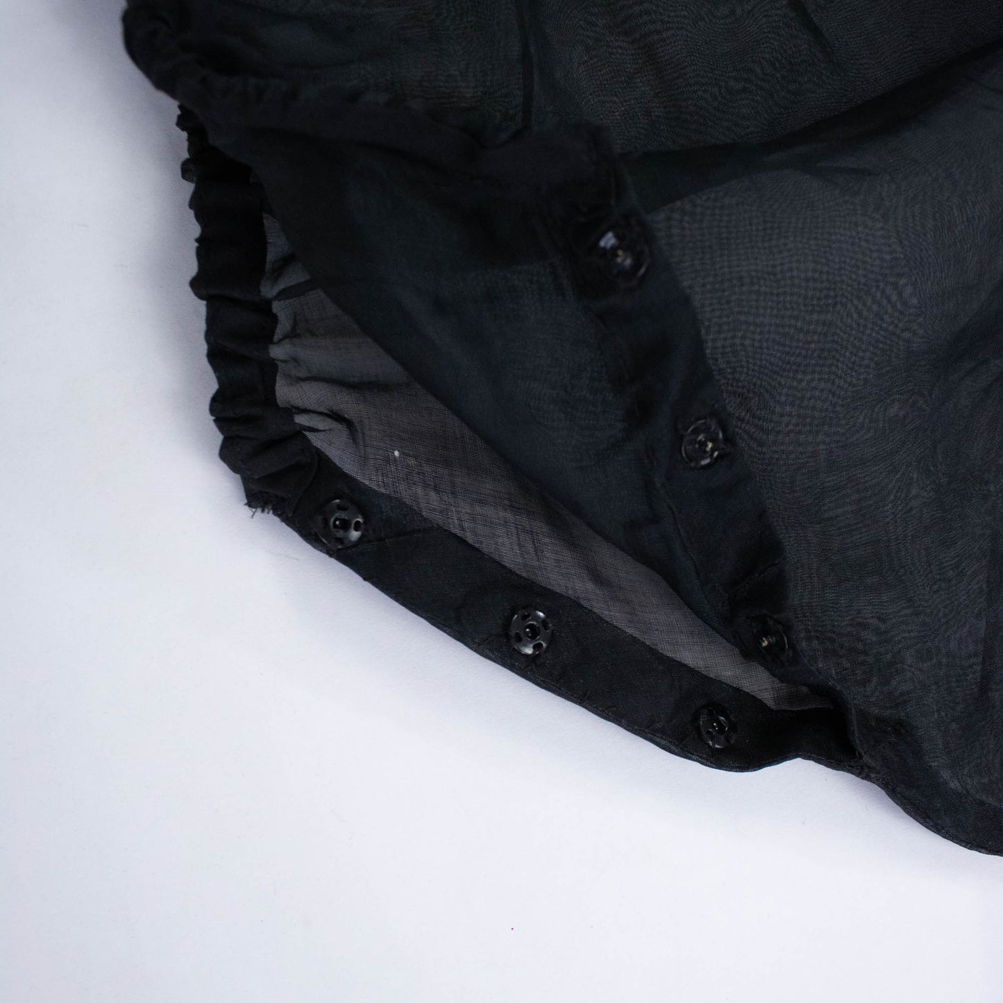 Black Organza Sheer Blouse