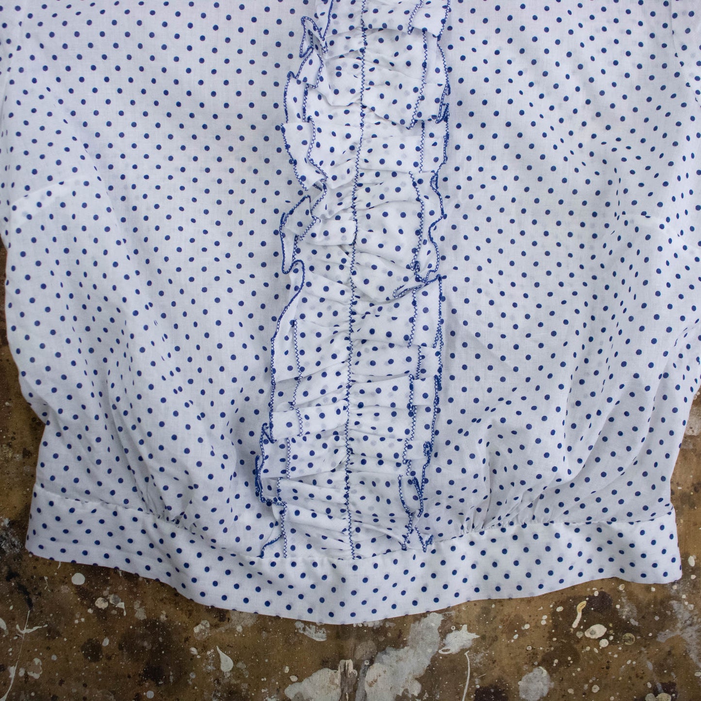 Blue Polka Dot Blouse