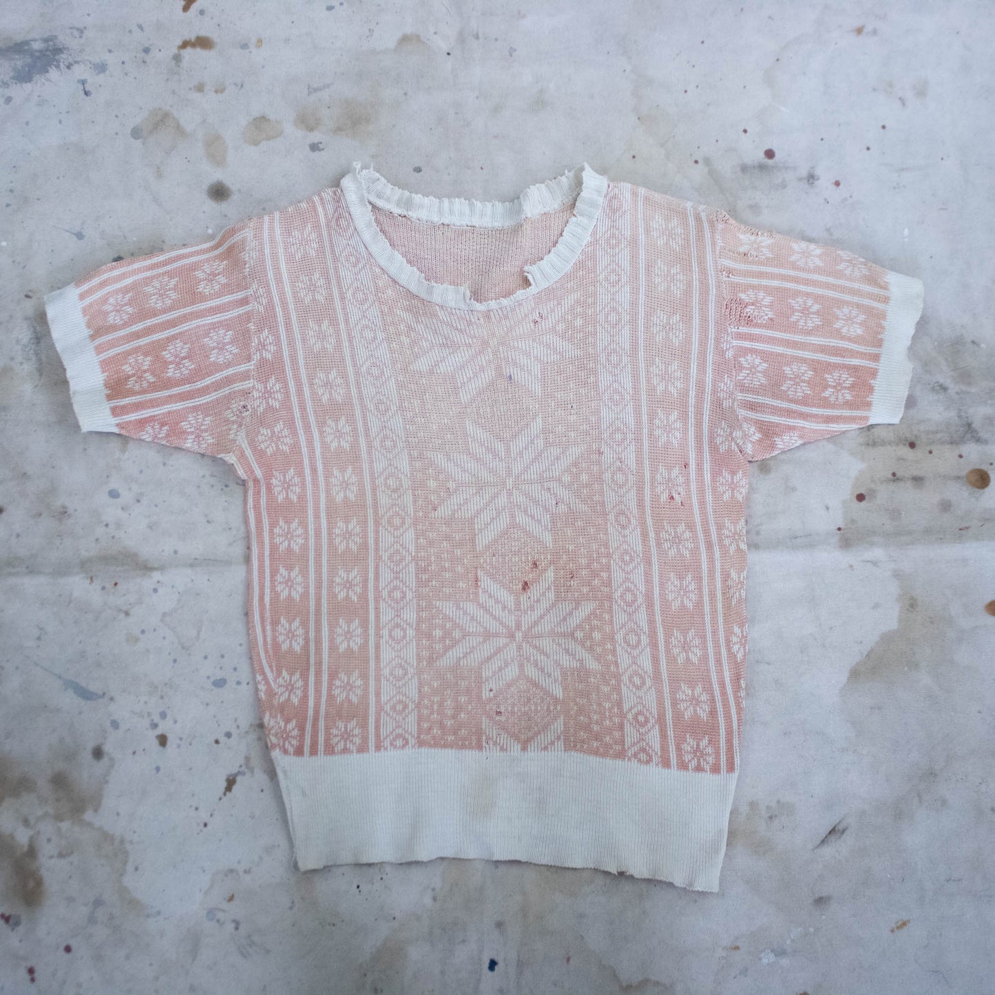 Muted Coral Picture Knit