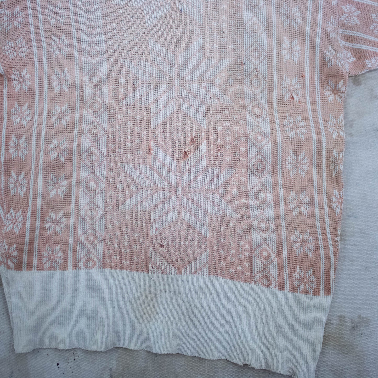 Muted Coral Picture Knit