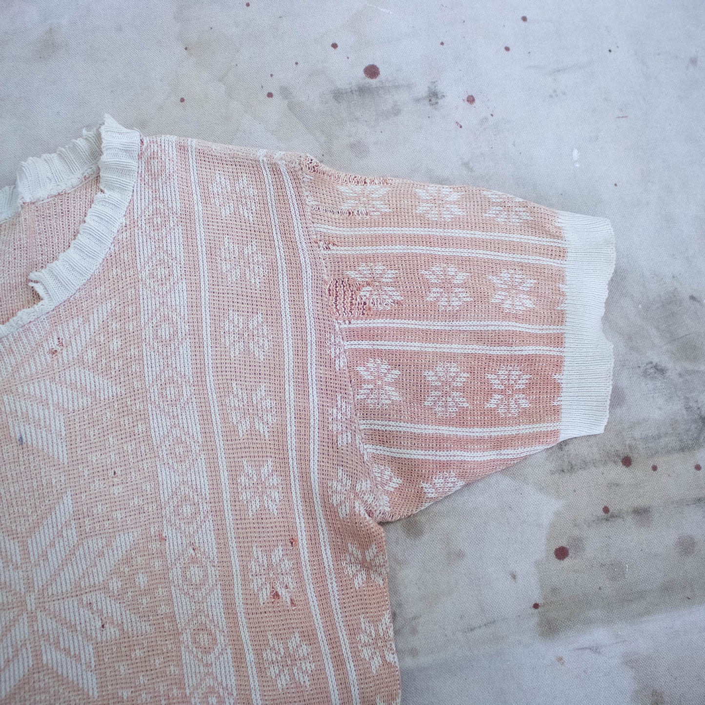 Muted Coral Picture Knit