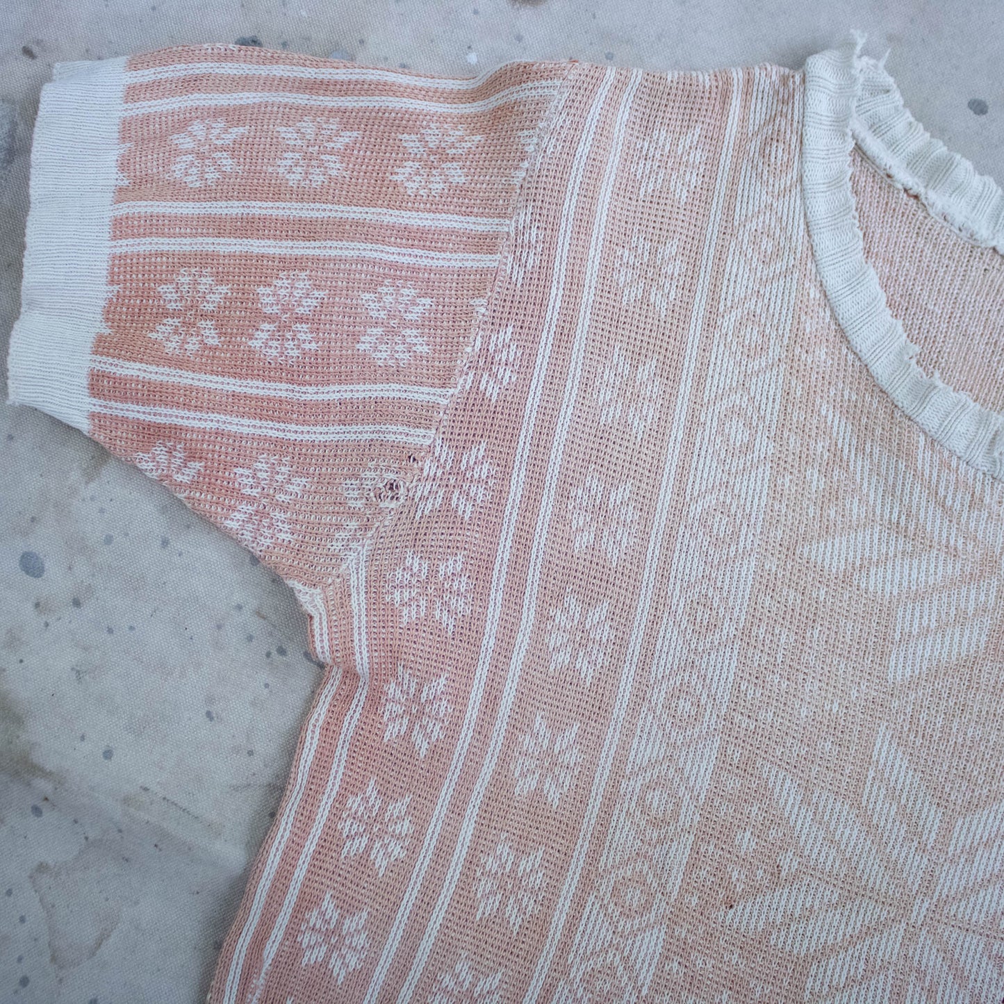 Muted Coral Picture Knit