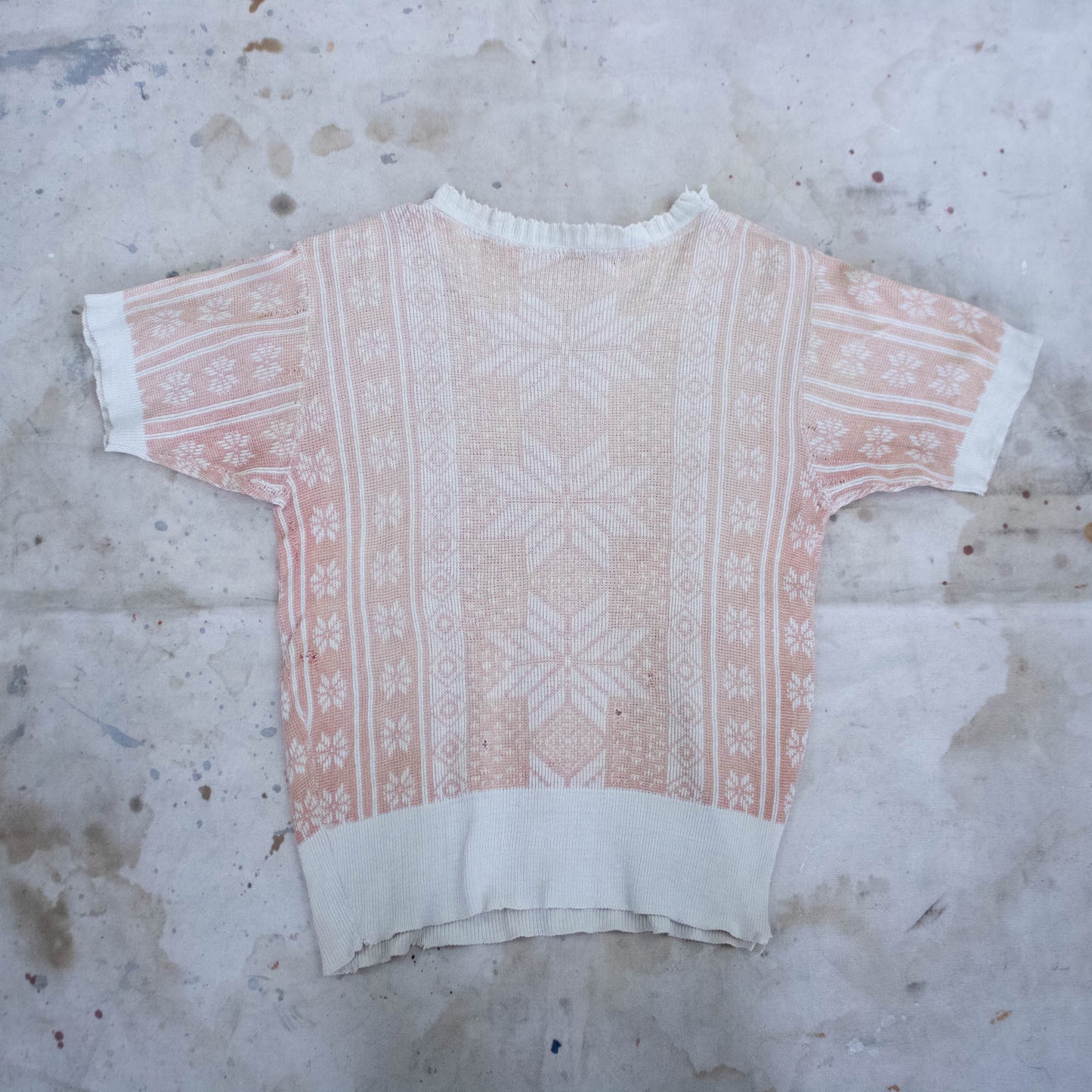 Muted Coral Picture Knit