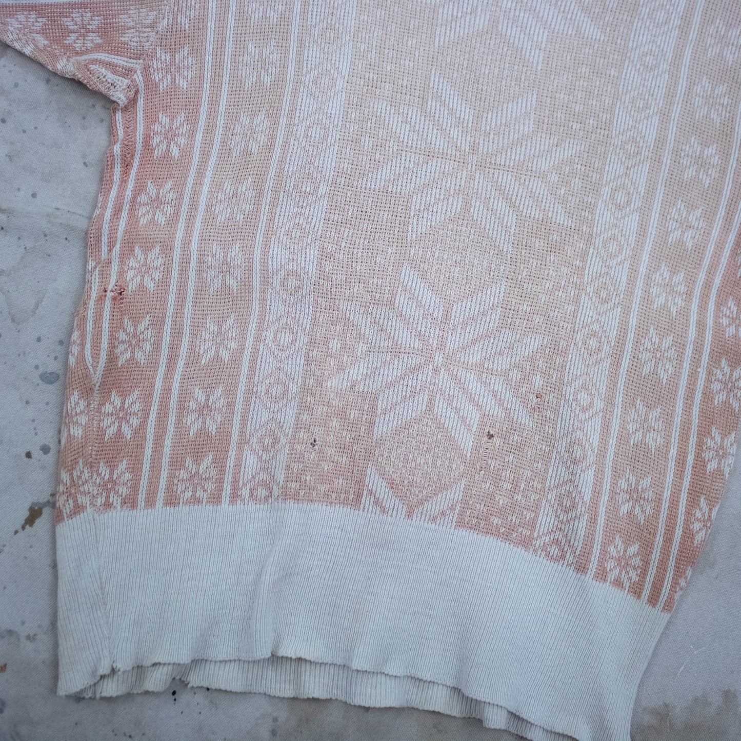 Muted Coral Picture Knit