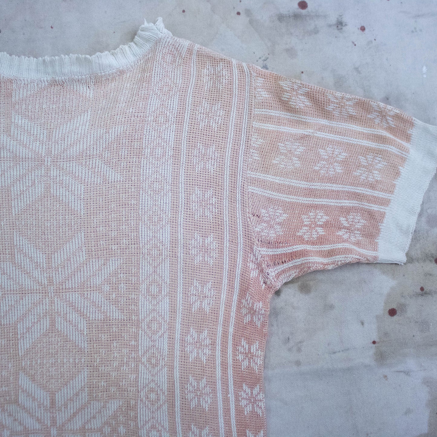 Muted Coral Picture Knit
