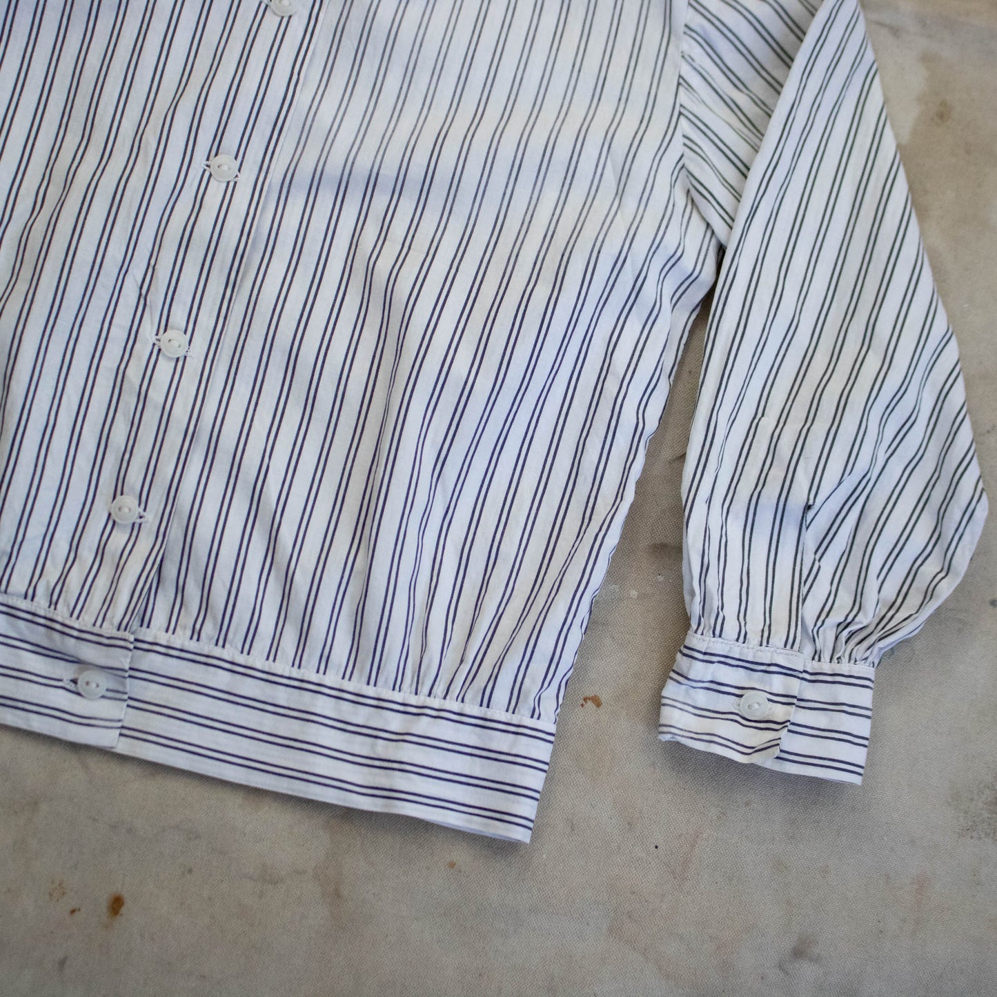 50s Does Victorian Striped Blouse