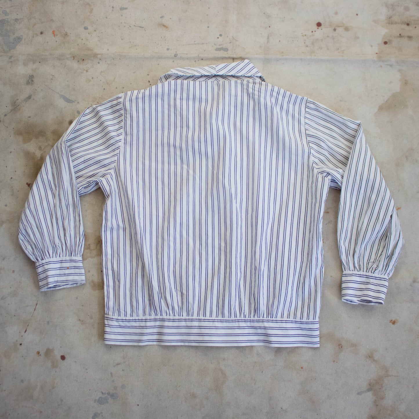 50s Does Victorian Striped Blouse