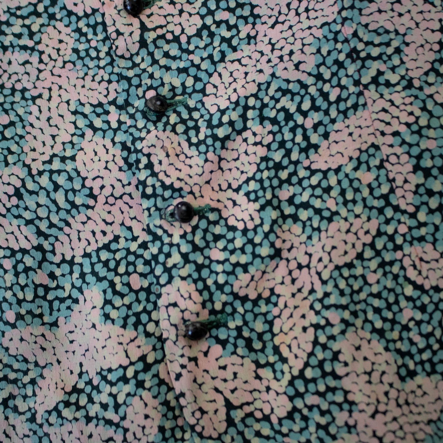 40s Silk Butterfly Blouse