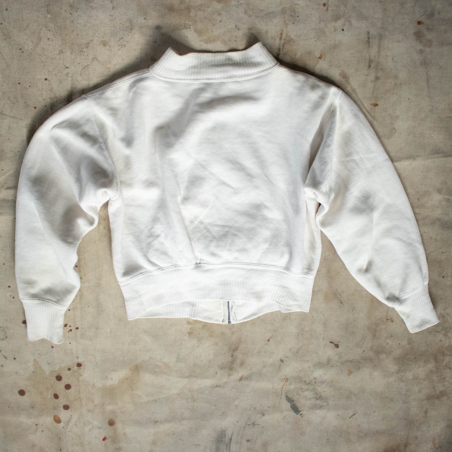 Cropped Sweatshirt Cardigan