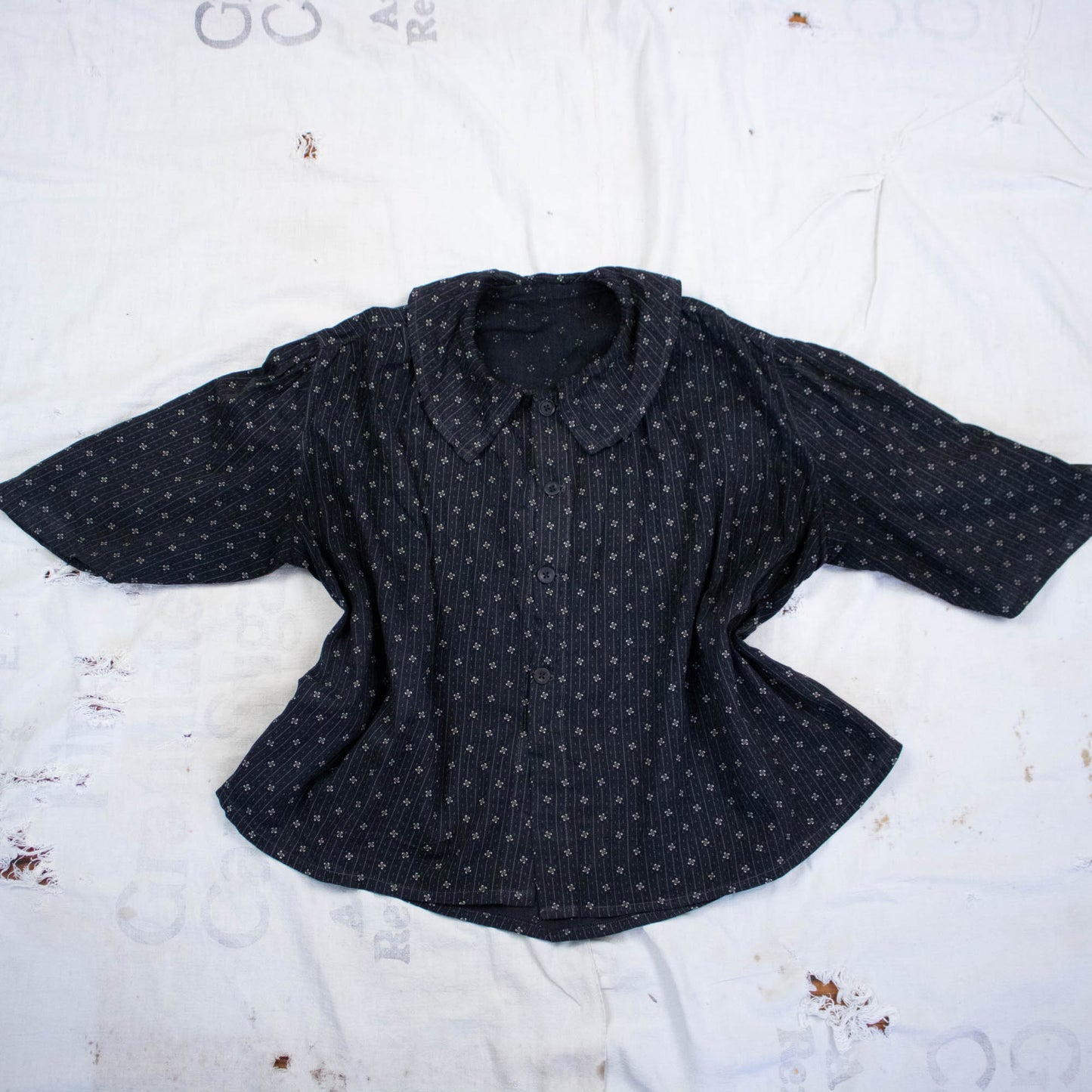 Black Calico Blouse