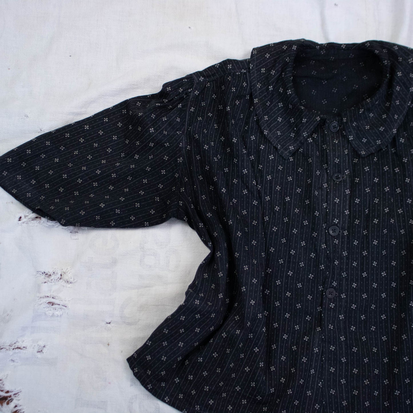 Black Calico Blouse
