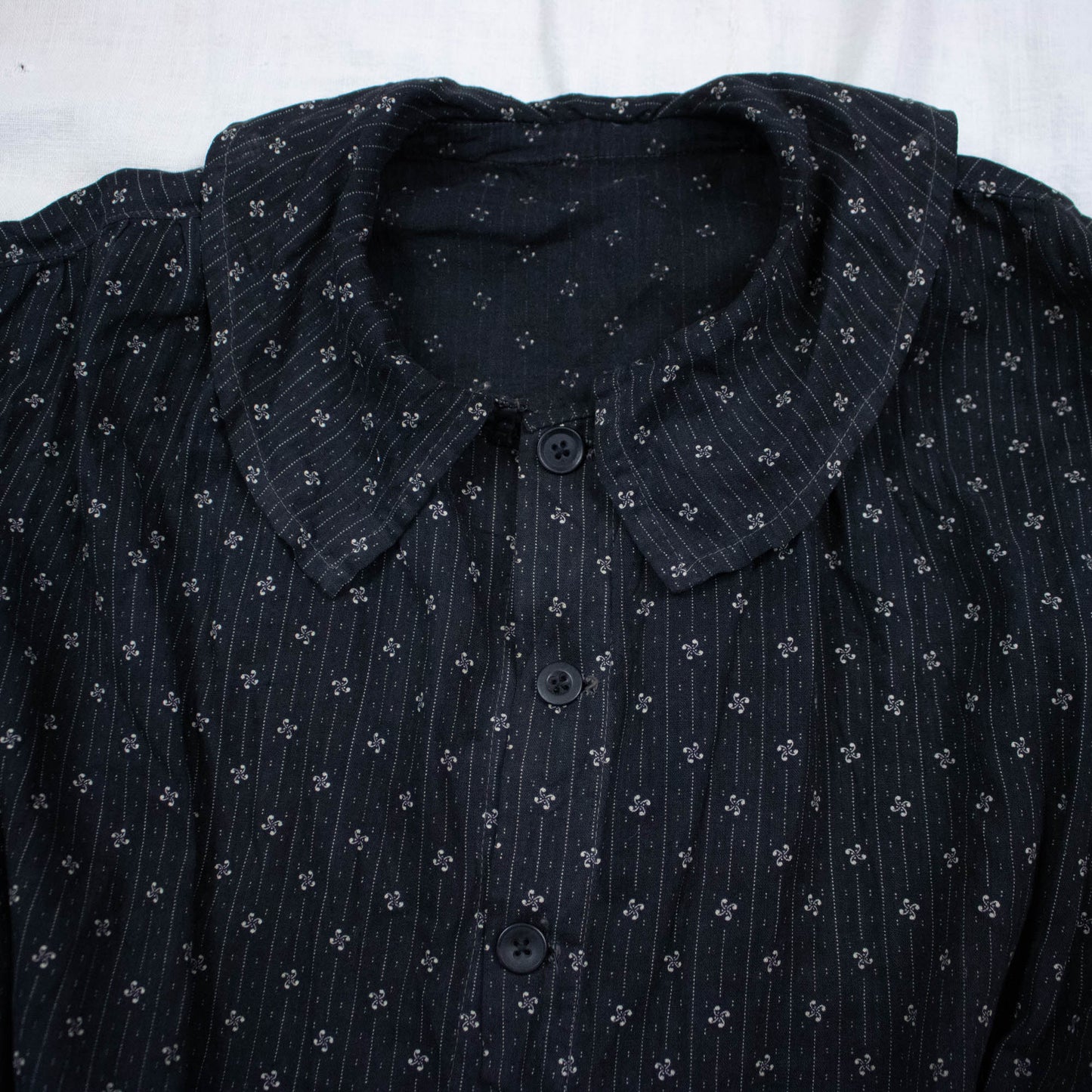 Black Calico Blouse