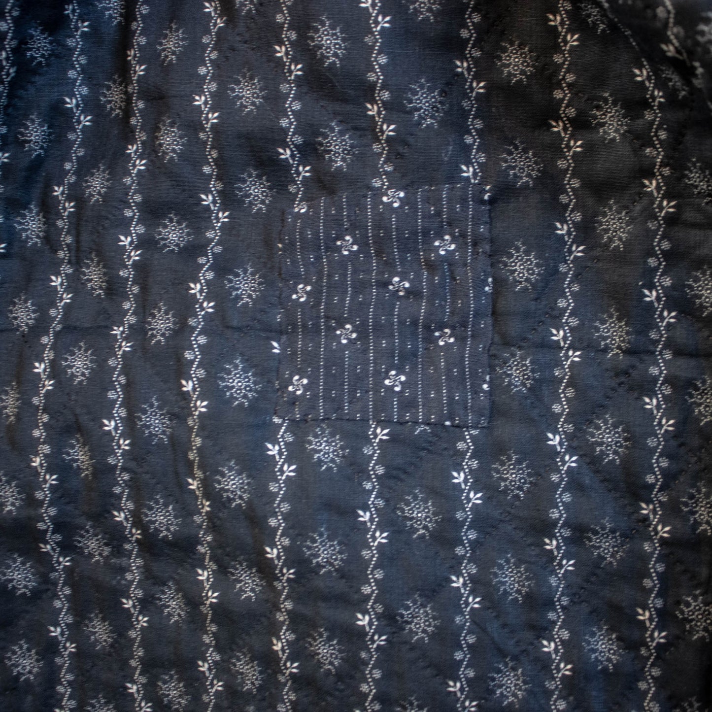 Black Quilted Calico Skirt