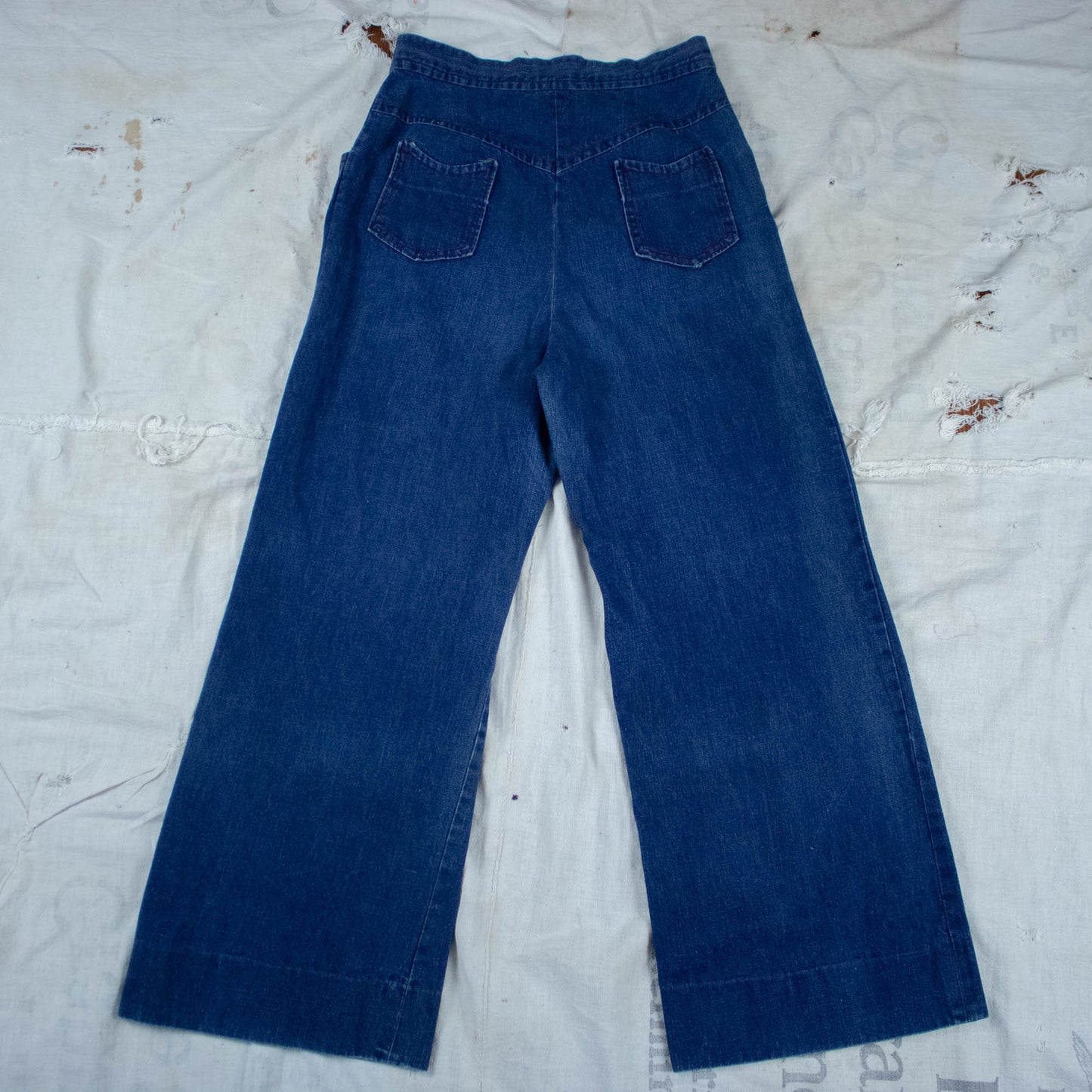 70s Flares with Embroidered Dogs
