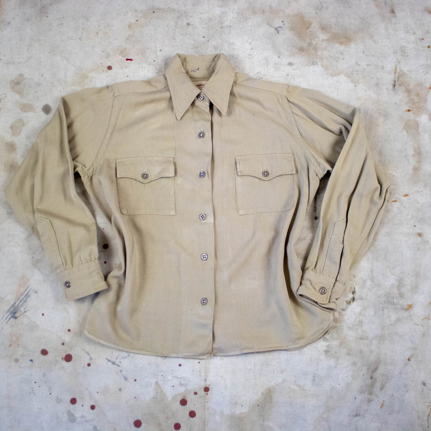 Women's 1940s Military Gabardine Blouse