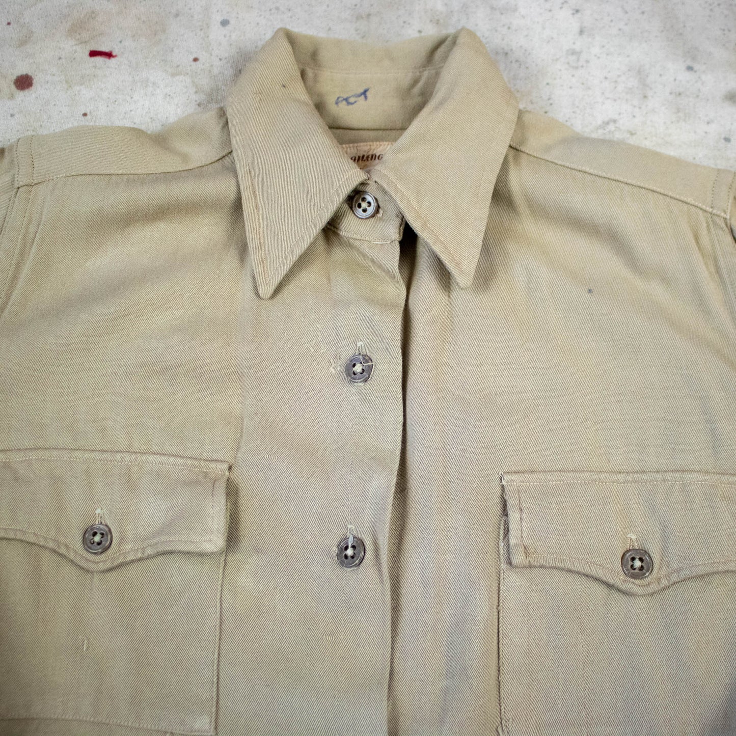 Women's 1940s Military Gabardine Blouse