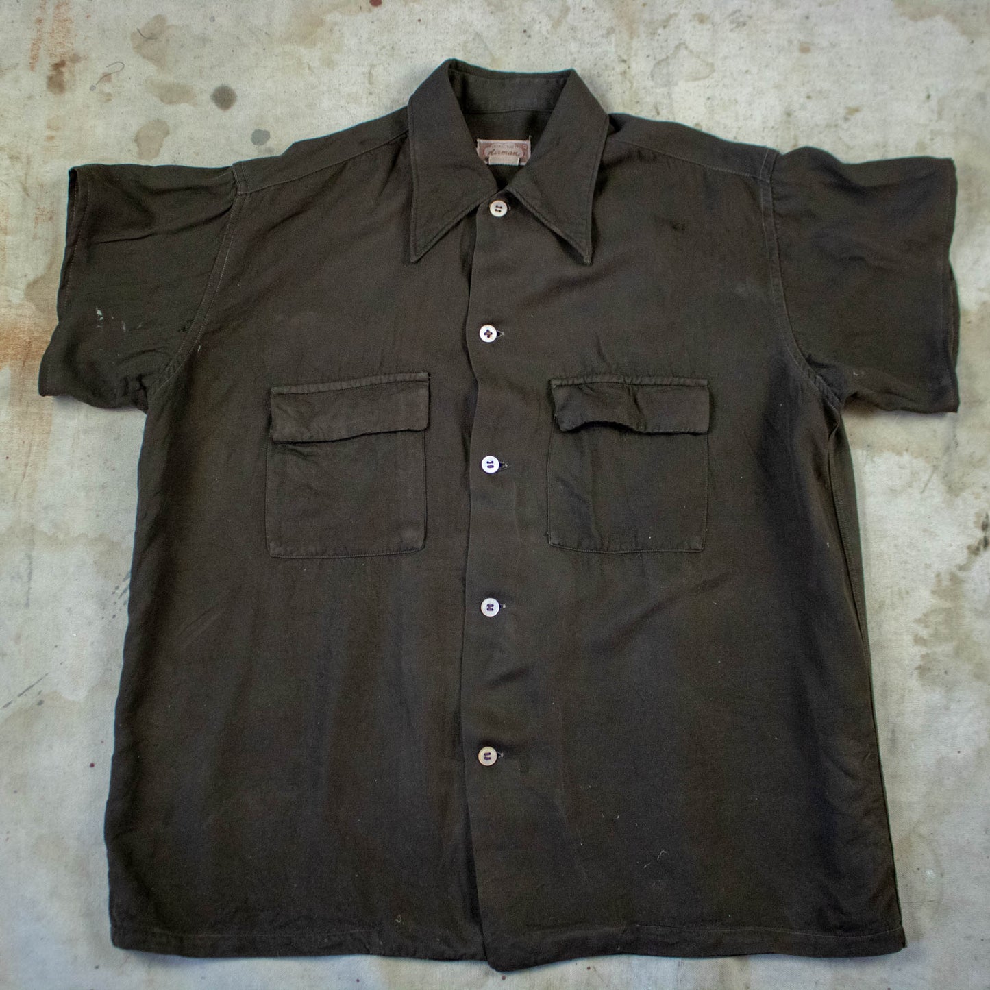 Chocolate Brown Gab Shirt