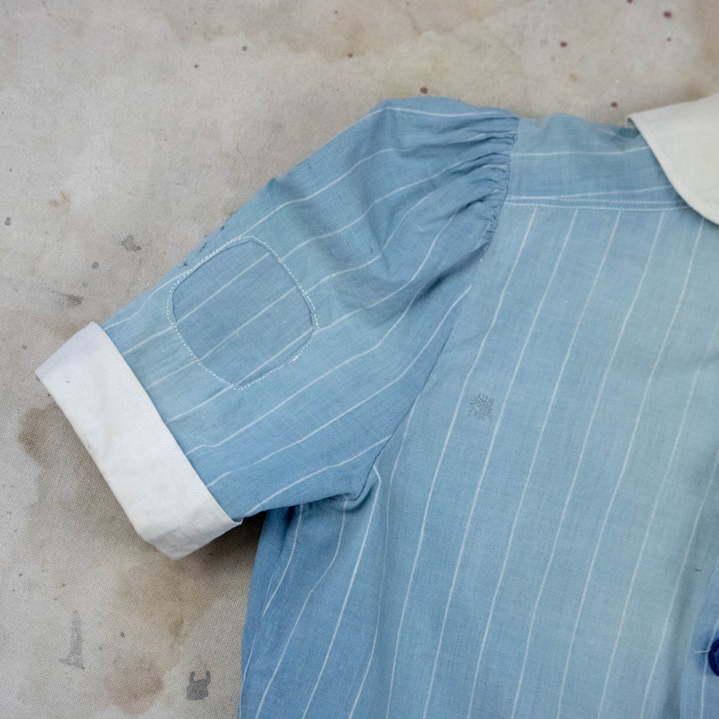Blue Pinstriped Blouse