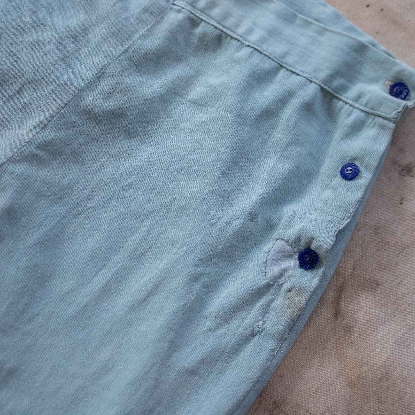 40s Cotton Side Button Pants