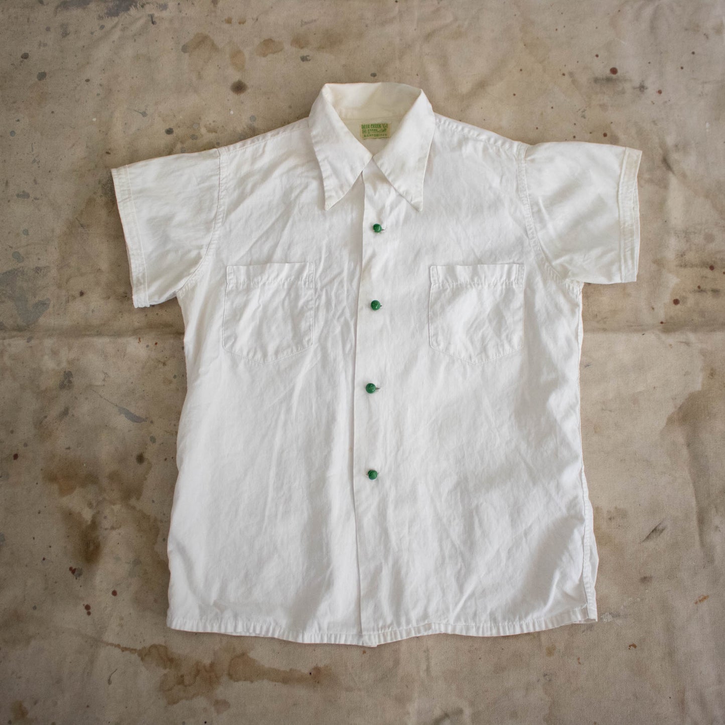 40s Blouse w/ Exaggerated Dagger Collar