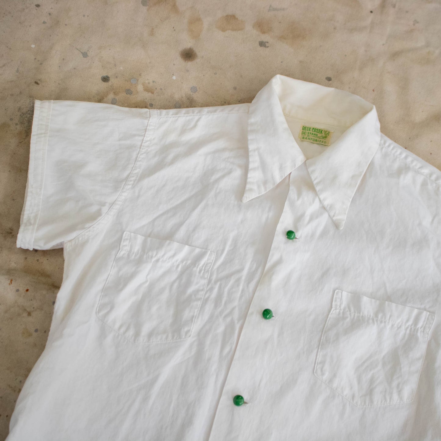 40s Blouse w/ Exaggerated Dagger Collar
