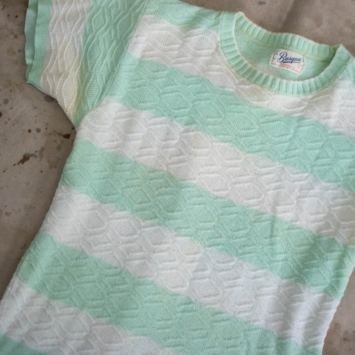 40s Seafoam Green Basque Knit
