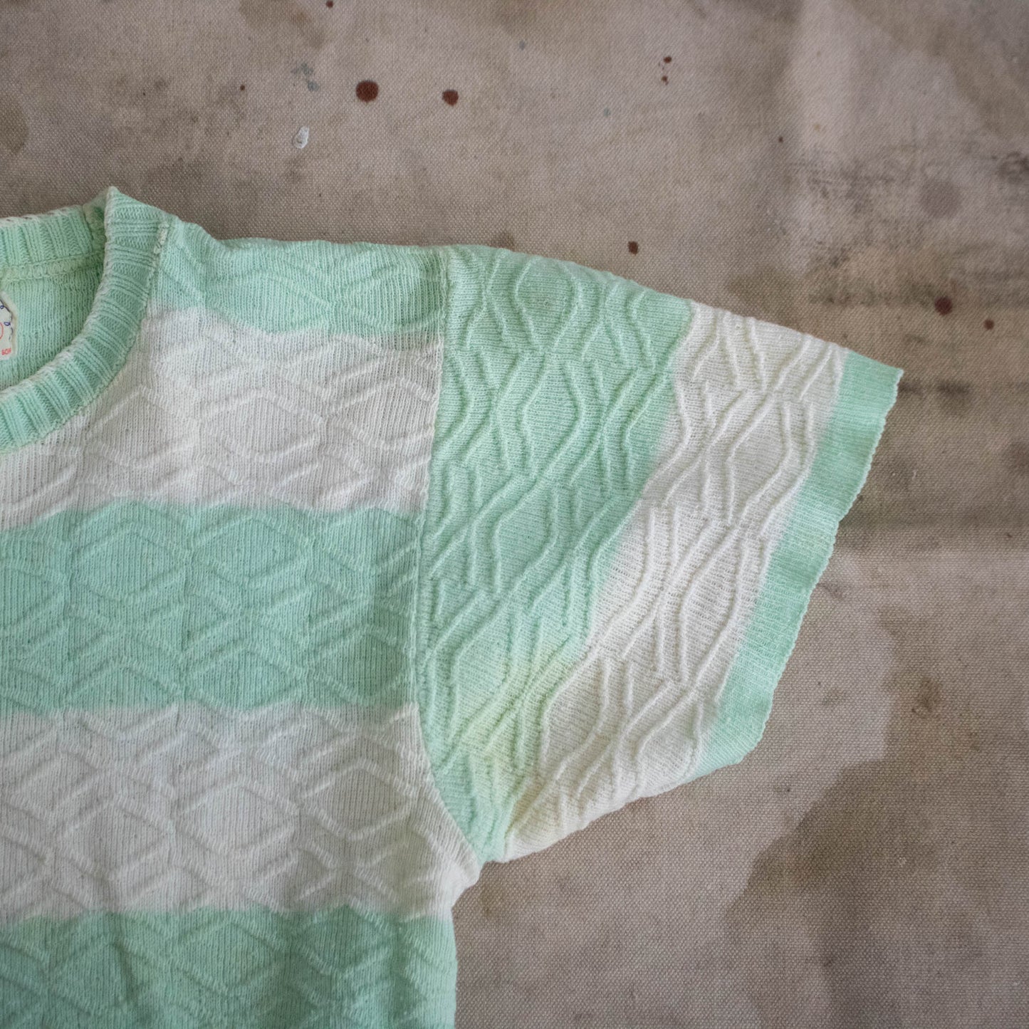 40s Seafoam Green Basque Knit