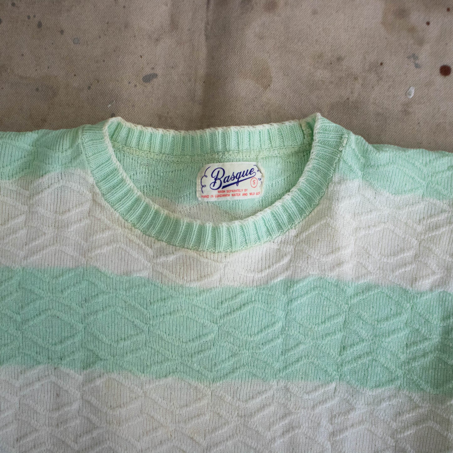 40s Seafoam Green Basque Knit