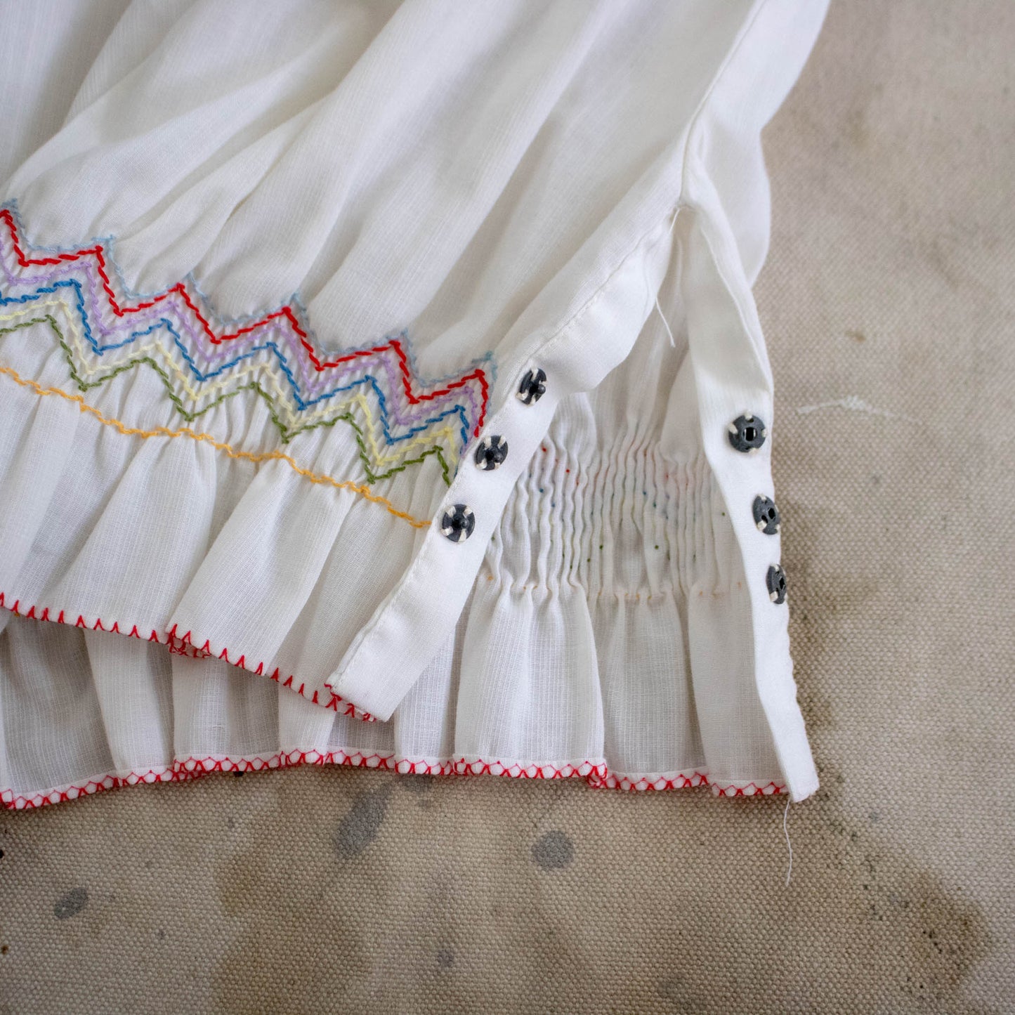 40s Hungarian Style Embroidered Blouse