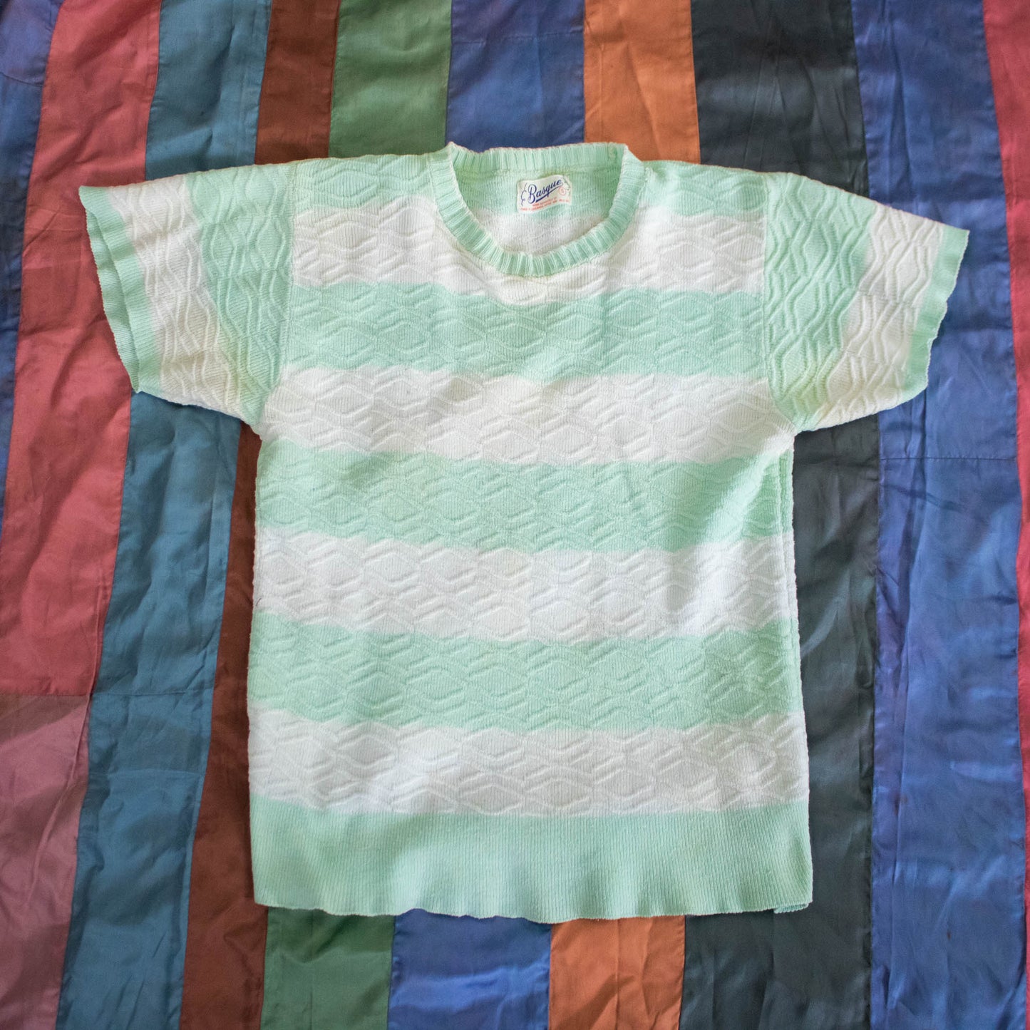 40s Seafoam Green Basque Knit