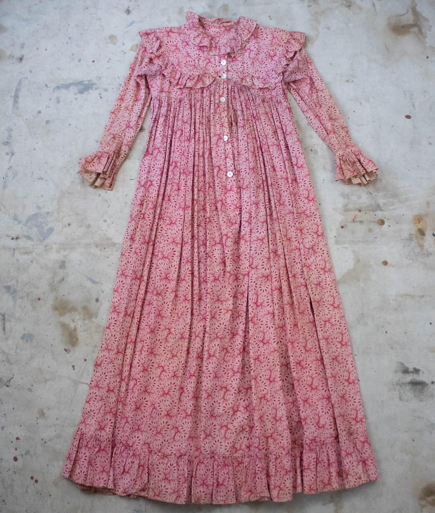 Antique Pink Calico Dress