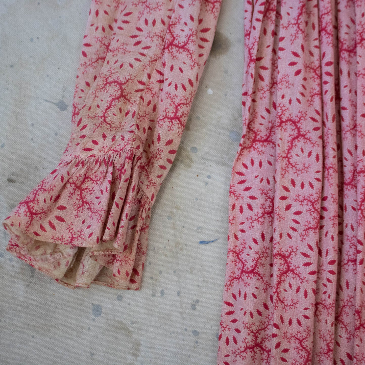 Antique Pink Calico Dress