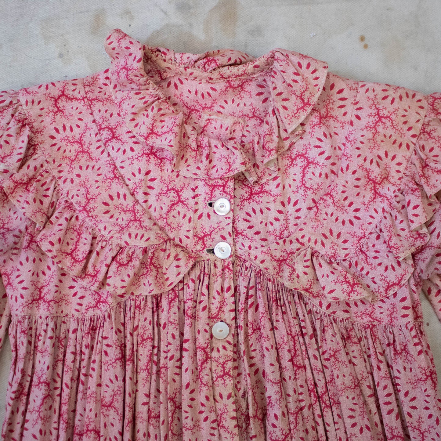 Antique Pink Calico Dress