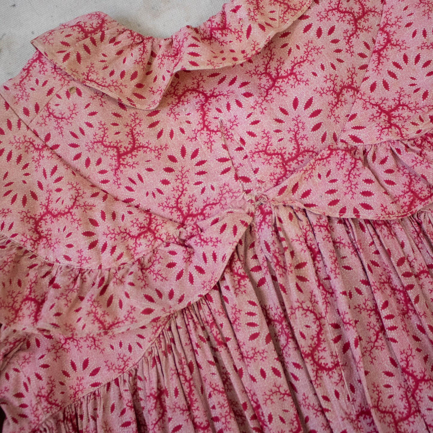 Antique Pink Calico Dress