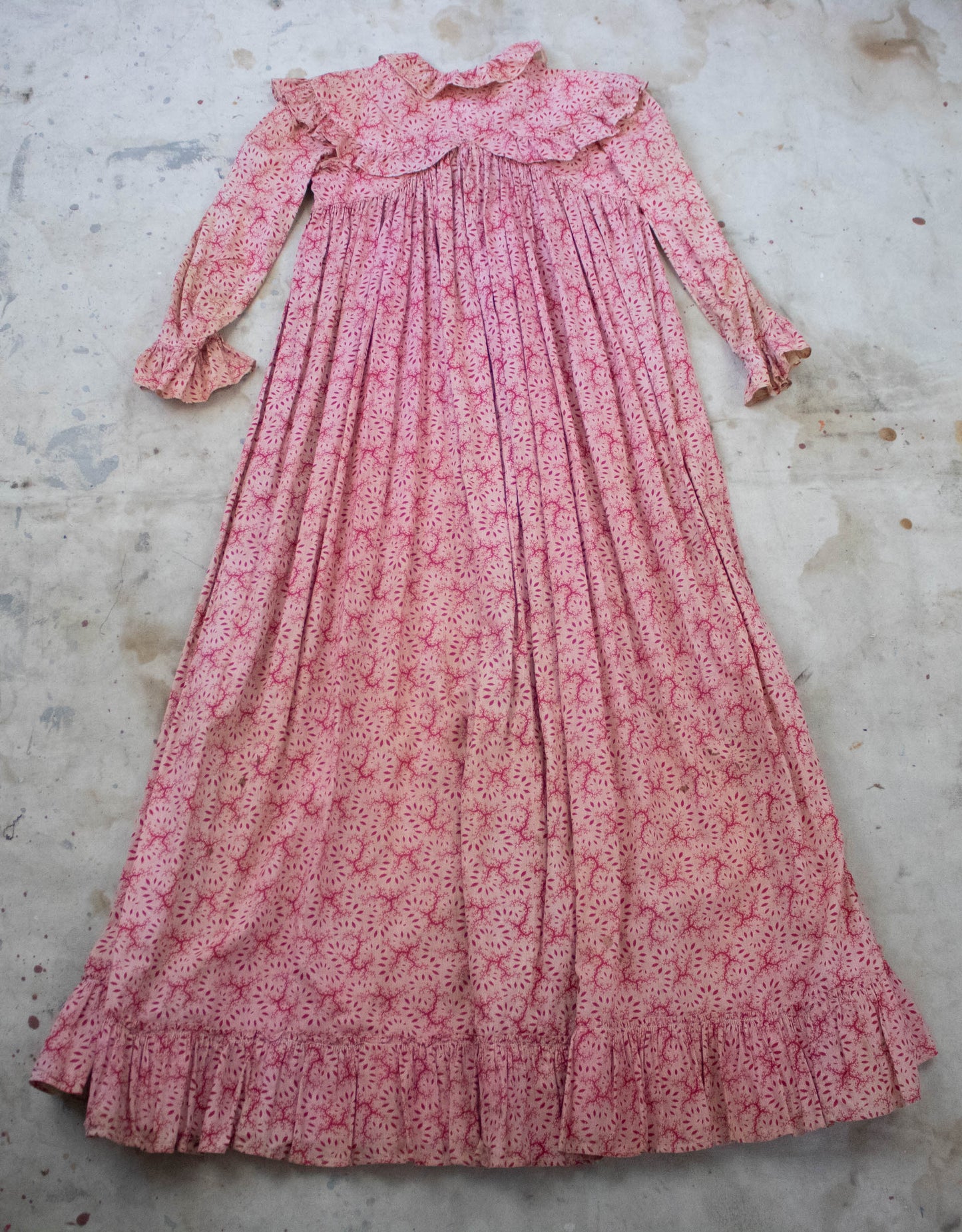 Antique Pink Calico Dress