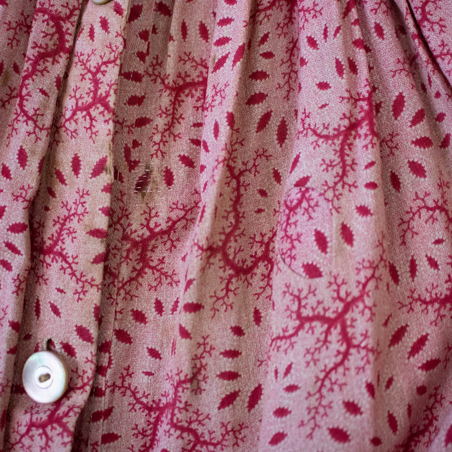 Antique Pink Calico Dress