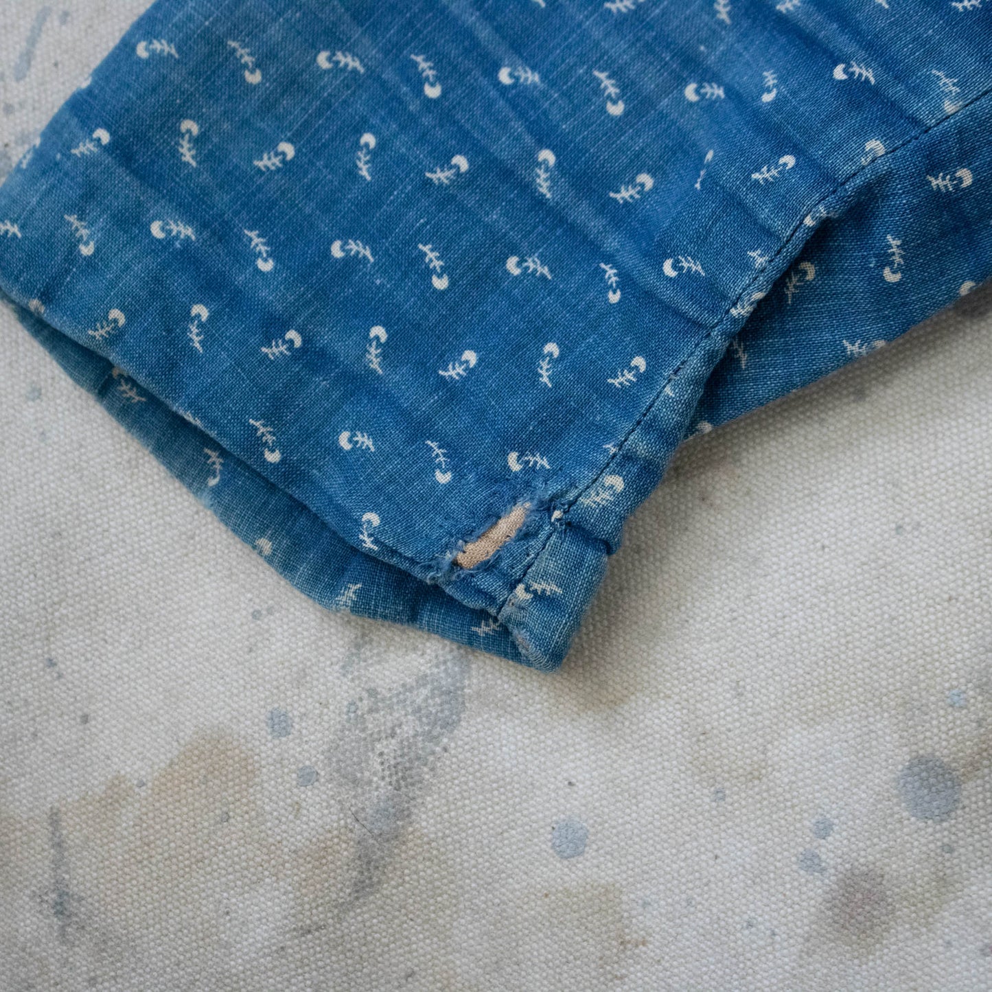 Antique Indigo Calico Dress
