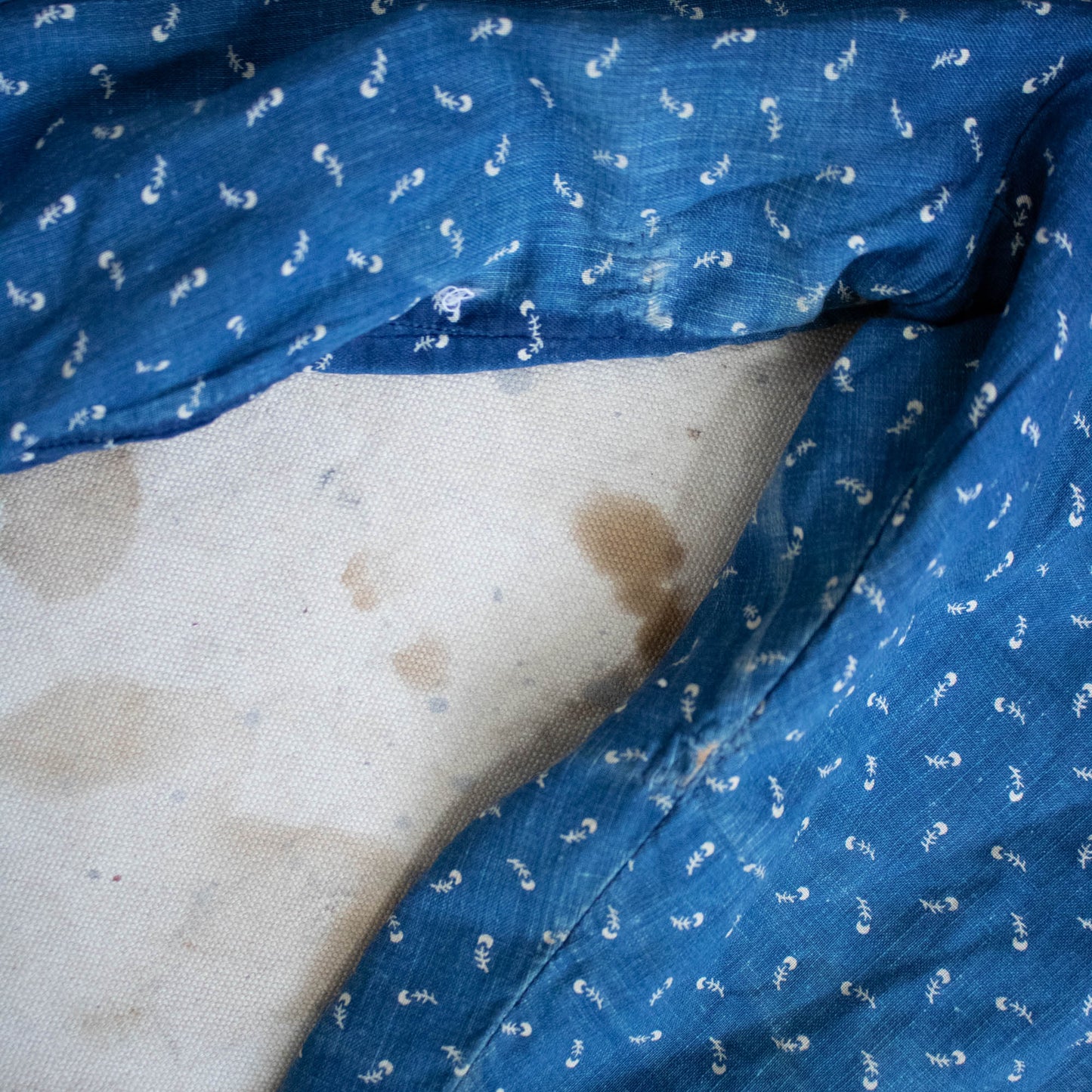 Antique Indigo Calico Dress