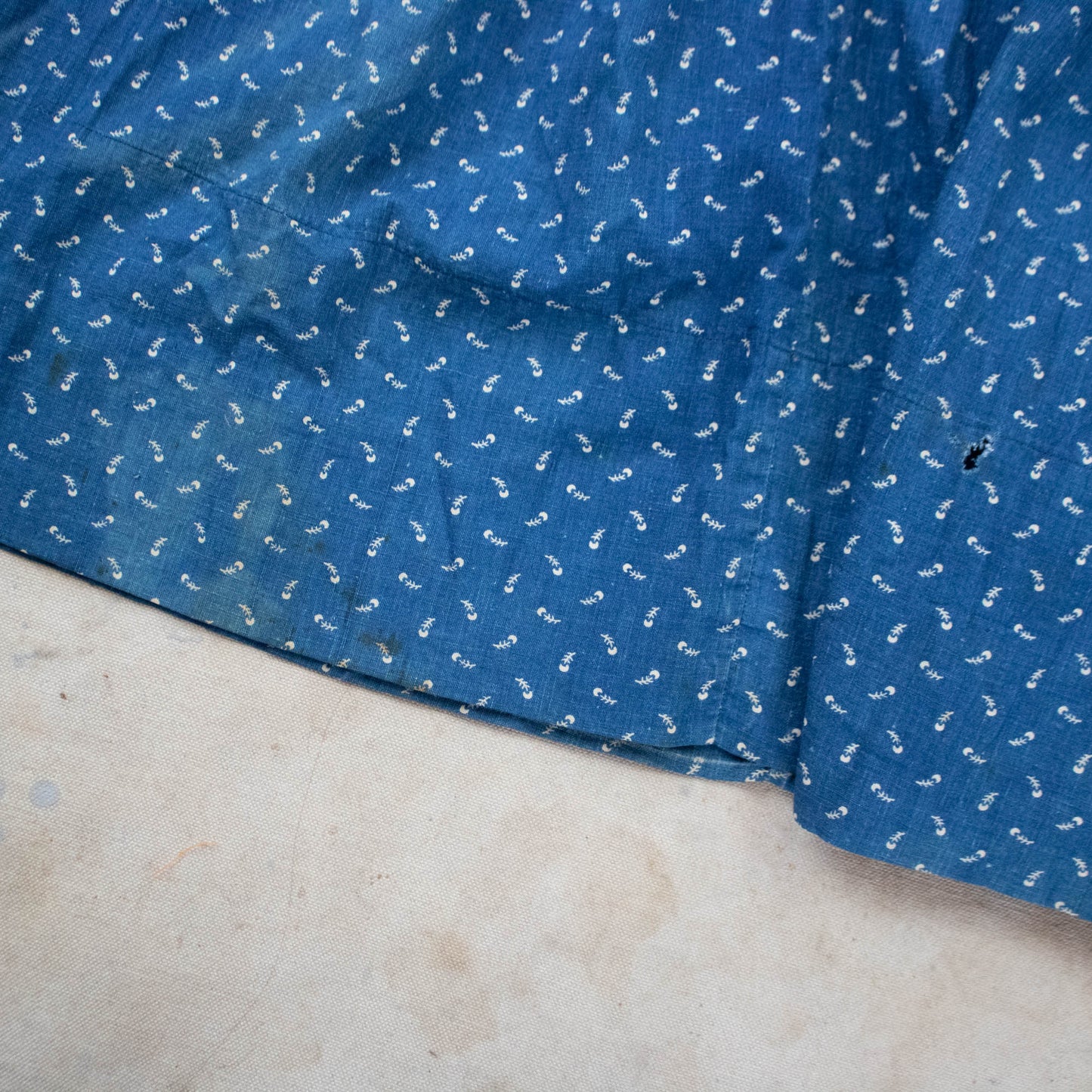Antique Indigo Calico Dress