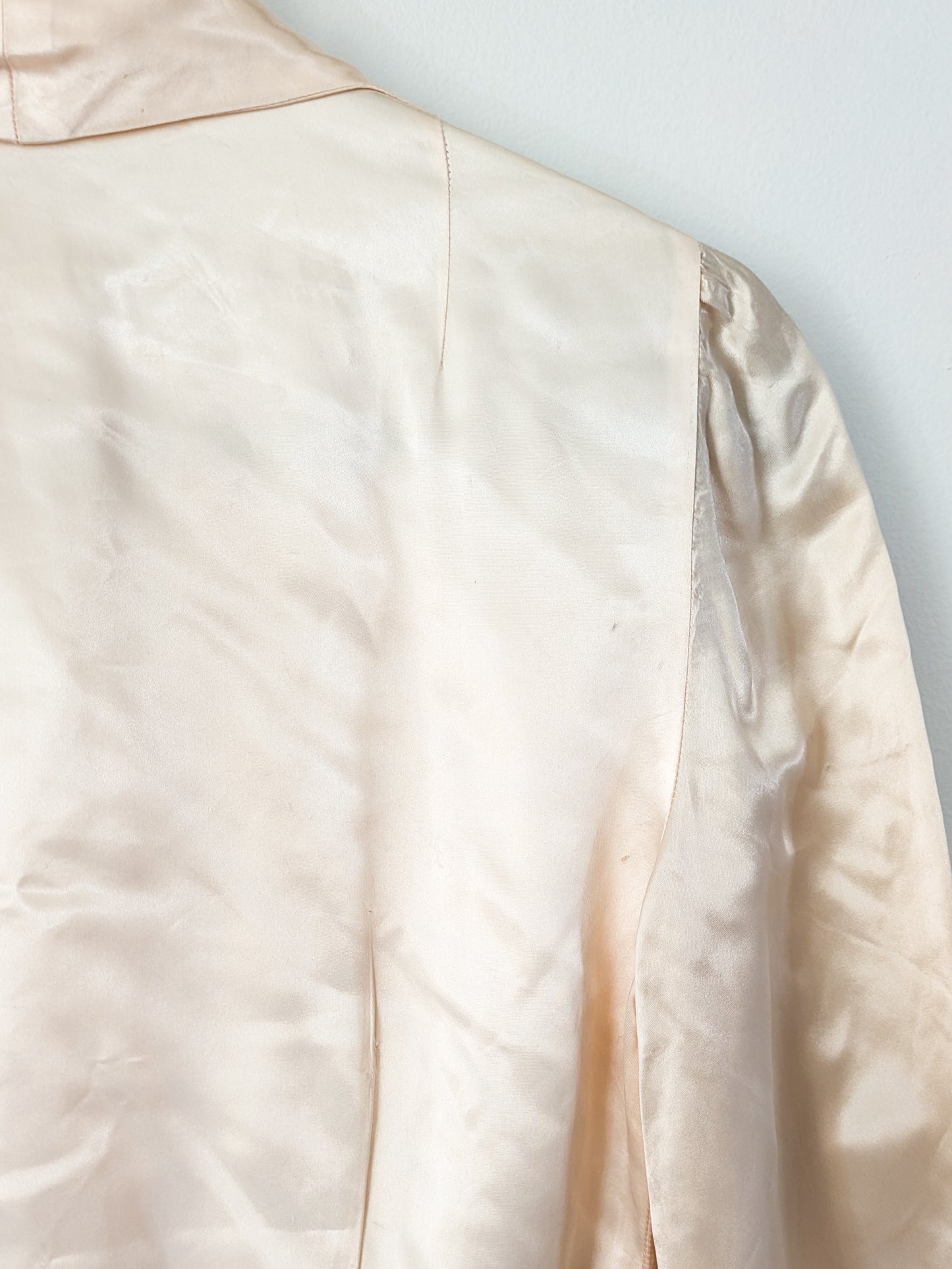 40s Satin Wrap Blouse