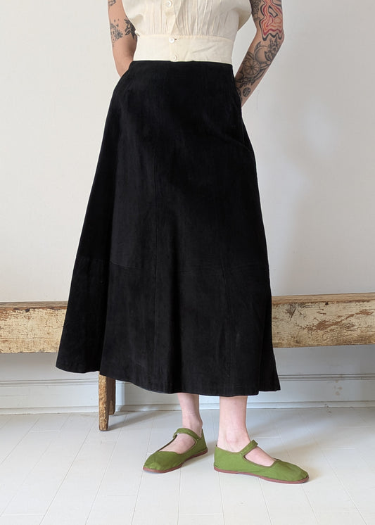 70s Bagatelle Suede Skirt