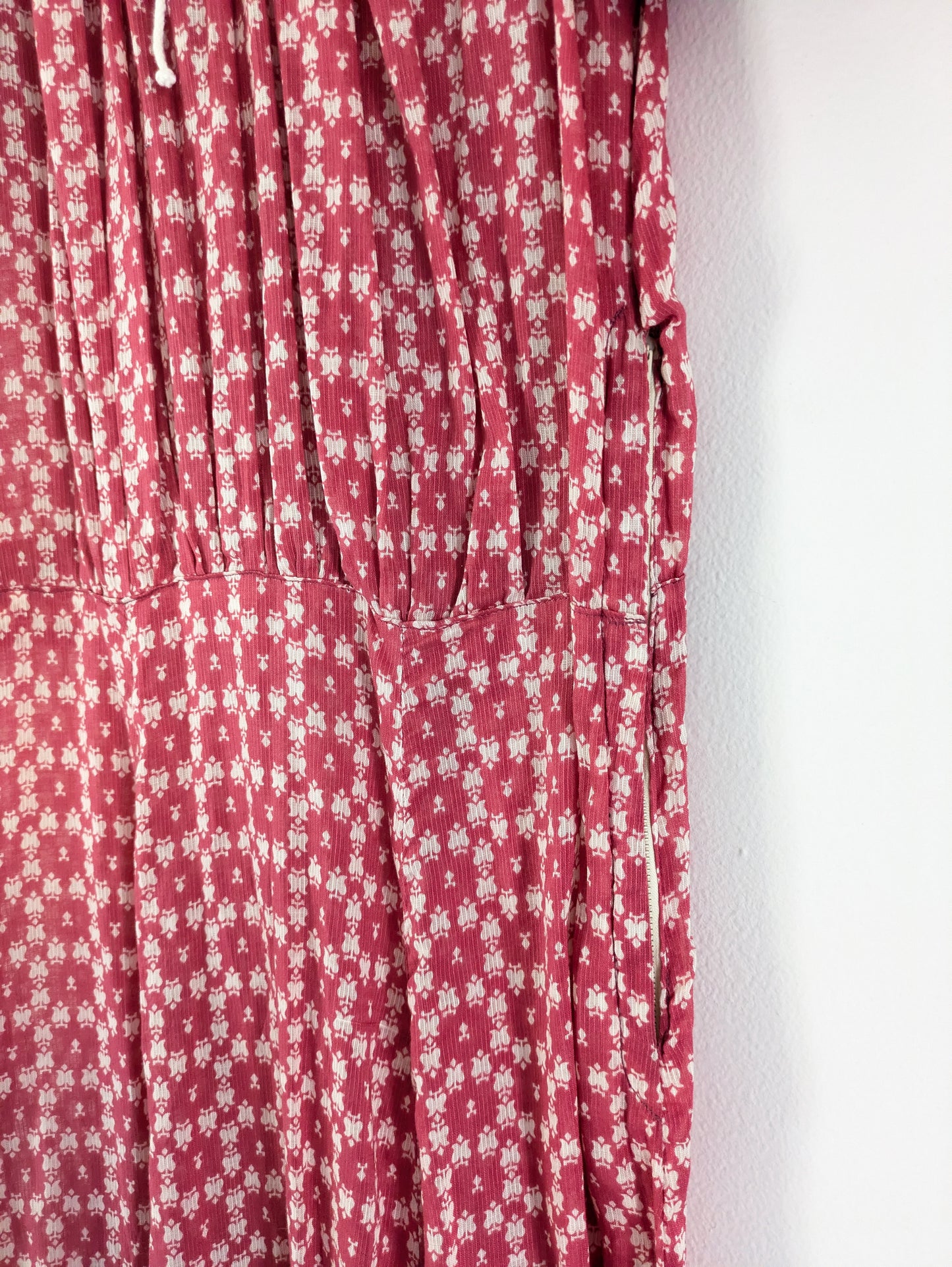 1940s Sheer Pink Gown