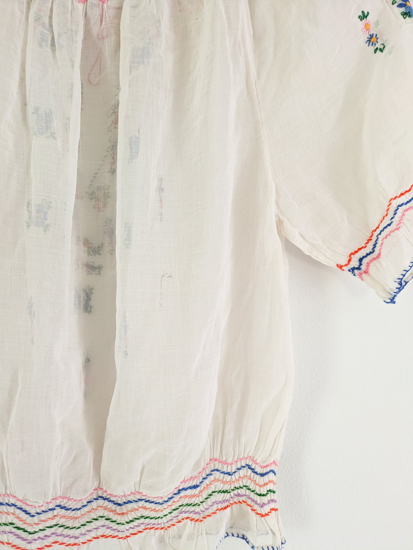 40s Hungarian Floral Blouse