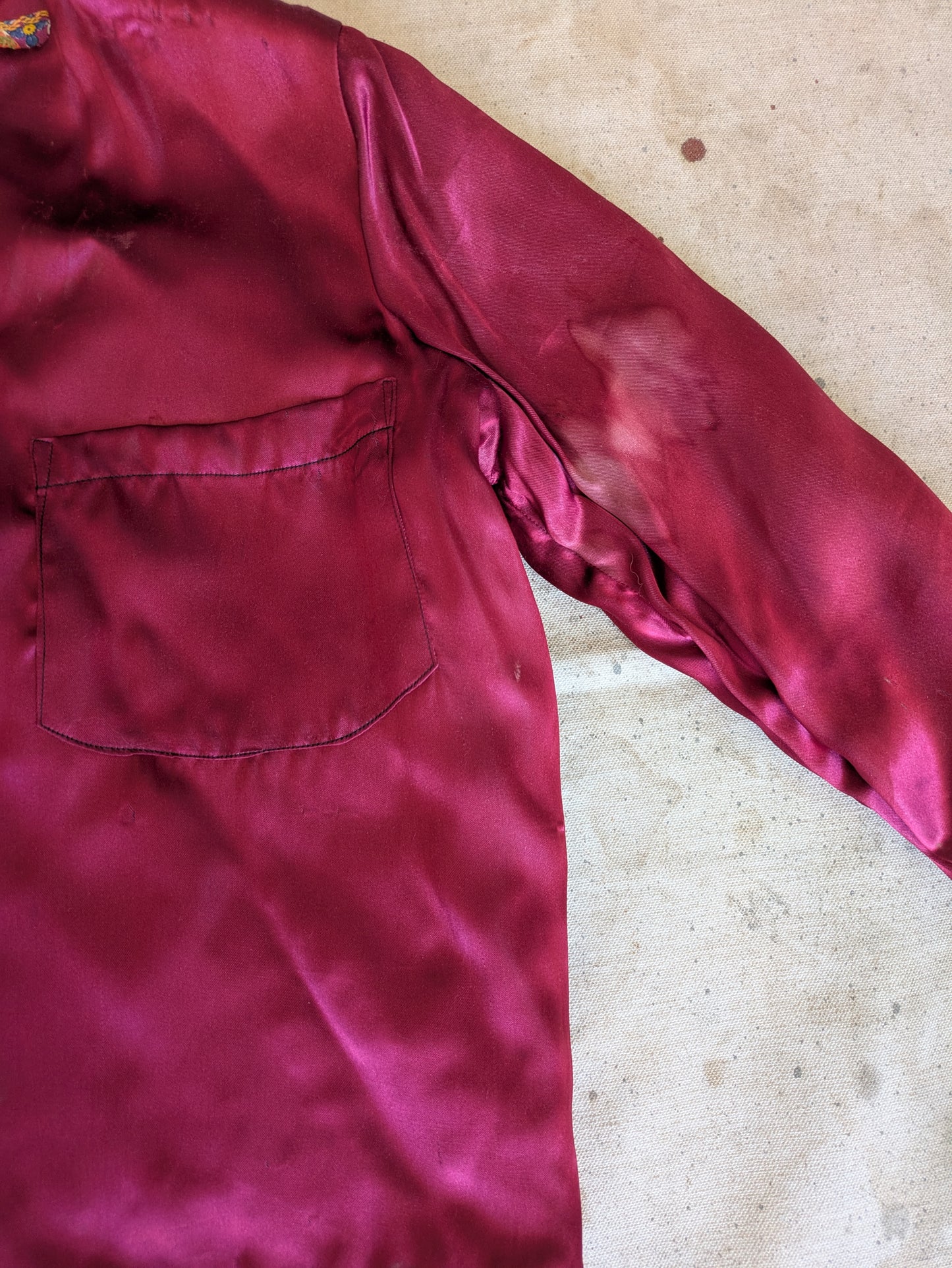 1930s Satin Crazy Quilt Jacket