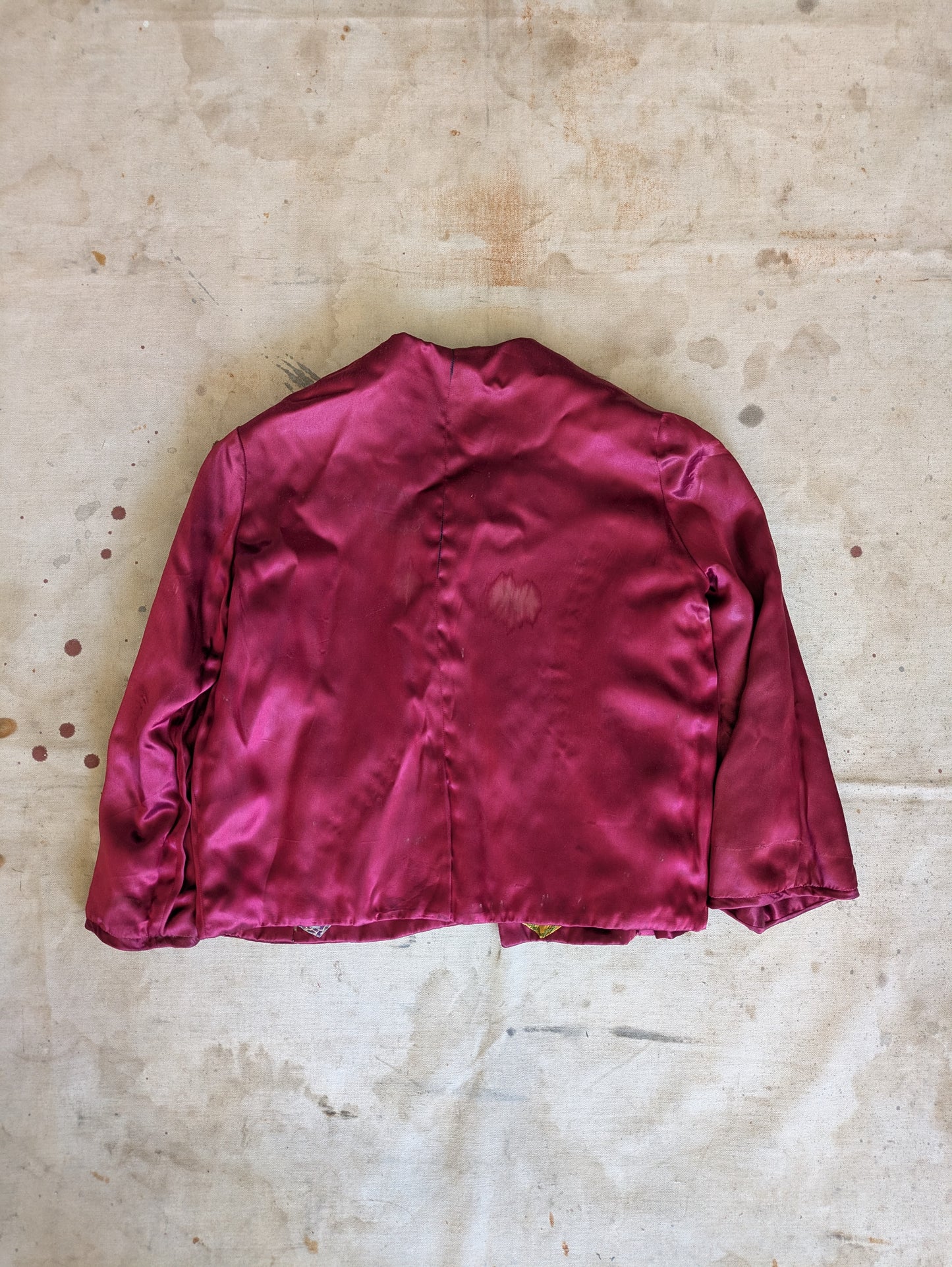 1930s Satin Crazy Quilt Jacket