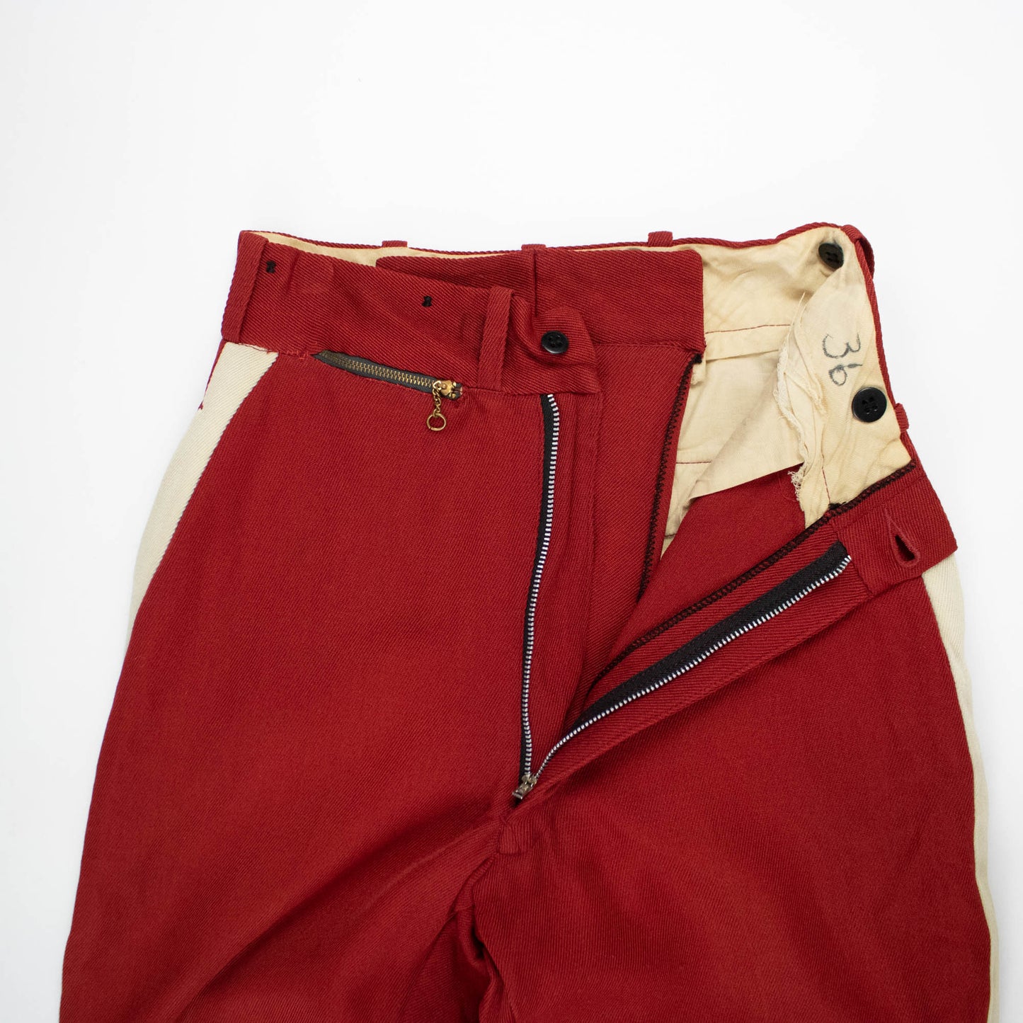 40s Red Wool Trousers