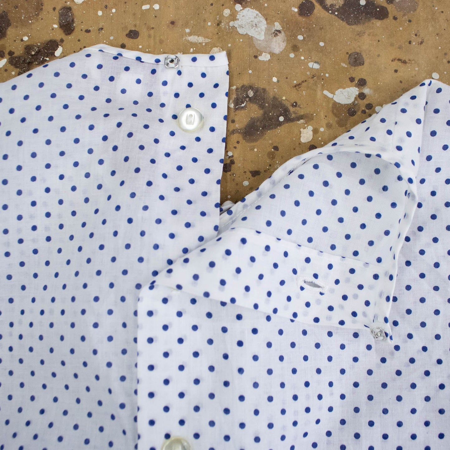 Blue Polka Dot Blouse