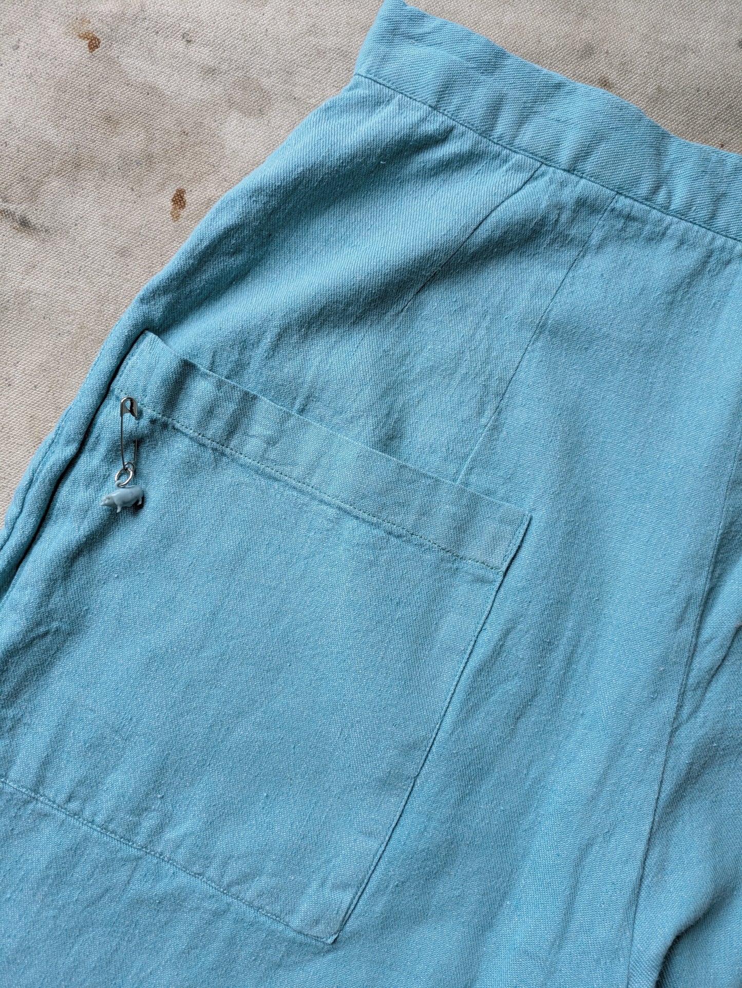 Cotton Twill Side Button Pants